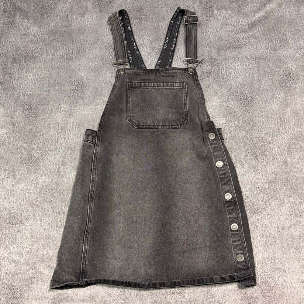 Free People Charcoal Overall Denim Dress